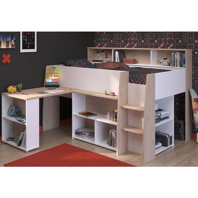 Parisot Lucas Mid Sleeper with Desk and Storage