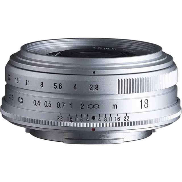 Voigtlander 18mm f2.8 Color-Skopar Lens for Fujifilm X - Silver - Sliver