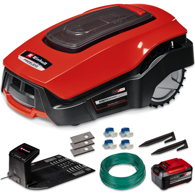 Robot Lawn Mower 18V Kit freelexo 1200 lcd Power X-Change + 5Ah Battery - Einhell