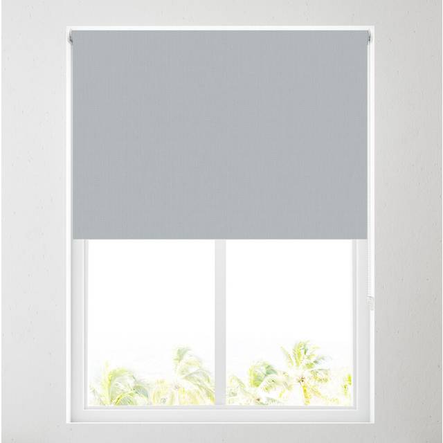 (153cm (5ft), Silver) Blackout Roller Blinds for Windows, Custom Cut to Size - Black Out Thermal Fabric Durable Fittings Easy Fit