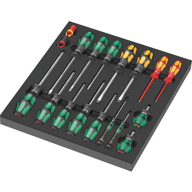 Wera 9710 18 Piece Screwdriver Set in Foam Insert Tray
