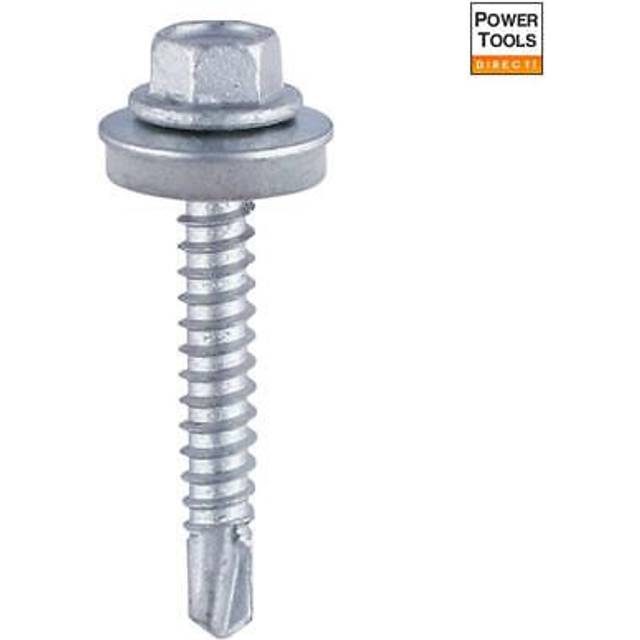 Metal Construction Heavy Section Screws - Hex - EPDM Washer - - Silver - One Size