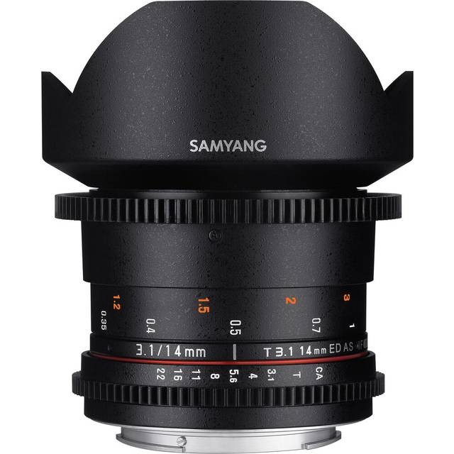 Samyang 14mm T3.1 Video DSLR II for MFT - full-frame and APS-C video lens for MFT mount, manual focus 0.8 gear, 14 mm wide-angle lens for MFT mount...