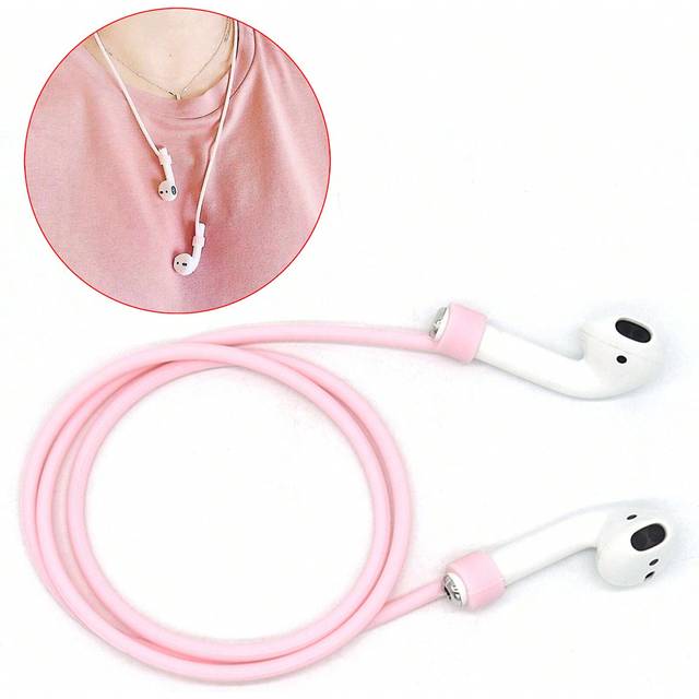 SHEIN 1PC Adhesive Silicone Anti-Lost Rope Compatible With AirPods, For Wireless Earphones, Anti-Dropping Cable