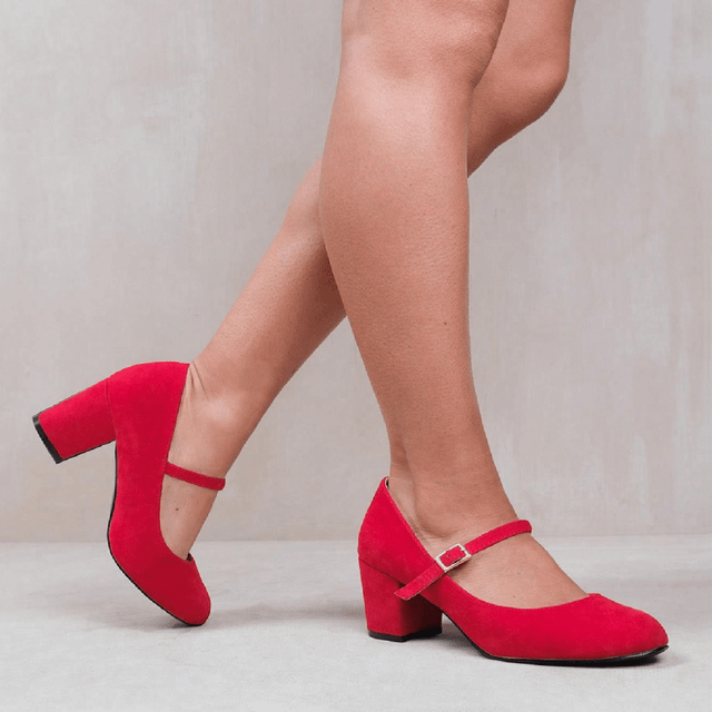 Whereâs That From ARACELI WIDE FIT BLOCK HEEL MARY JANE PUMPS