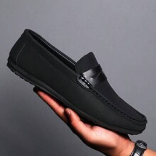 Herrloafers Nya Penny Shoes Casual Slip-On Båtskor Slouchy Skor Läder Mjuk Botten Platta Canvasskor Affärsskor Formella Skor (Små och smala, rekommend - Svart (EUR39,EUR40,EUR41,EUR42,EUR43,EUR44,EUR45,EUR46)