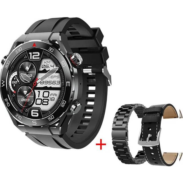 (black) New Smart Watch Luxury Men HW5 Ultimate With 3 Watchbands 1.52 INCH AMOLED