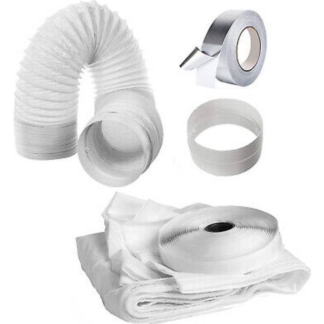 6m vent hose kit 5" extension for delonghi air con + 45m foil tape + window seal