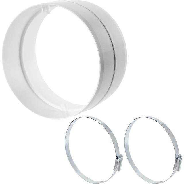 Vent hose extension adaptor kit 6" 152mm air conditioner duct connector + clips