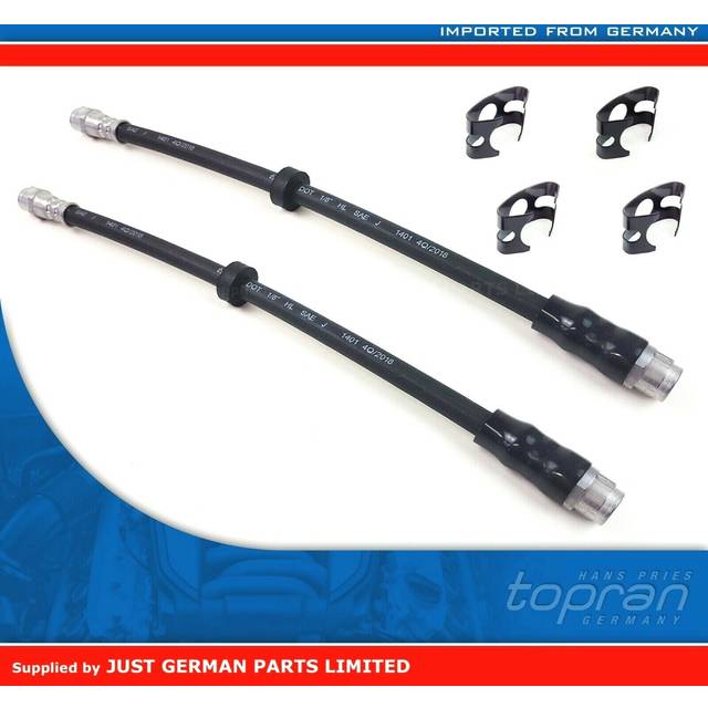 2x front brake hose lines & clips left right audi a4 b6 b7 seat exeo 8e0611707d