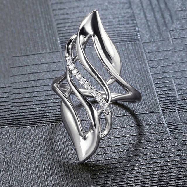 SHEIN 1 PC Elegant Cubic Zirconia Ring For Women For Wedding Engagement Anniversary Party Band Jewelry Valentine&#39;s Day Gift,Mom,Mother,Mother&#39;s Day,Gift