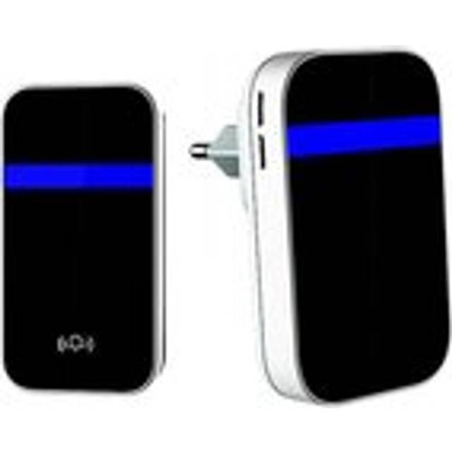 Alwaysh - Wireless Self-Generating Doorbell, 1 Bell Receiver with 1 Kinetic Transmitter, 38 Melodies at 4 Volume Levels, 200 Meters Waterproof