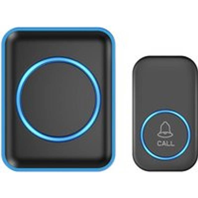 Wireless Doorbell Outdoor, 300 Meters Wireless Range Front Doorbell with 60 Chime Melodies, 5 Volume Levels and led Display, Black Waterproof