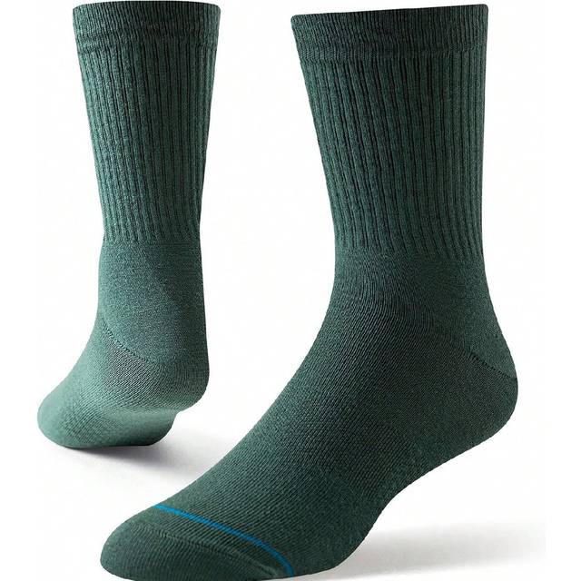 SHEIN 1 Pair Men&#39;s Socks Sports Casual Long Socks Women&#39;s Socks Solid Color Hipster Socks Winter Socks  High Socks ,Pop Socks Thick Socks Green Socks