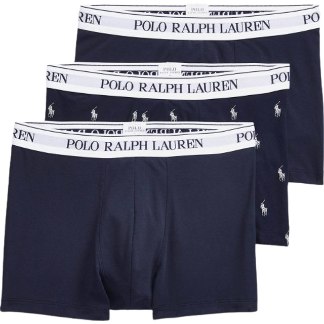 Polo Ralph Lauren Three-Pack Cotton-Blend Boxer Shorts - XL - Blue