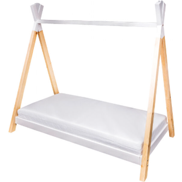Teepee Toddler Bed Two-Tone with Spring Mattress - Brown