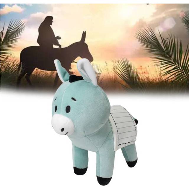 Jesus Christ Donkey Blue Plush Toy Doll Pillow Soft Pp Cotton Childrens Gift