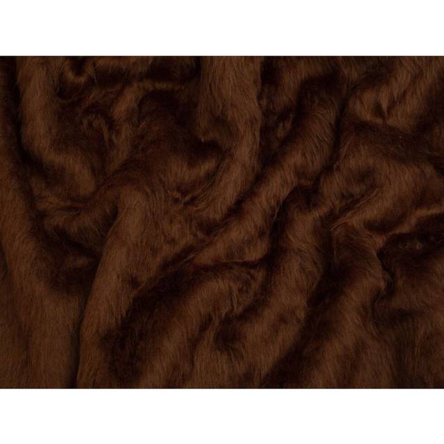 Minerva Core Range Short Pile Faux Fur Fabric Malt Brown