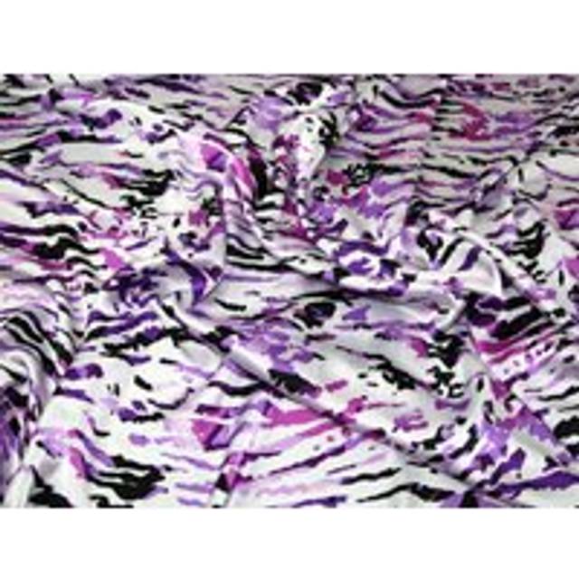 Deadstock Crinkle Satin Fabric Purple