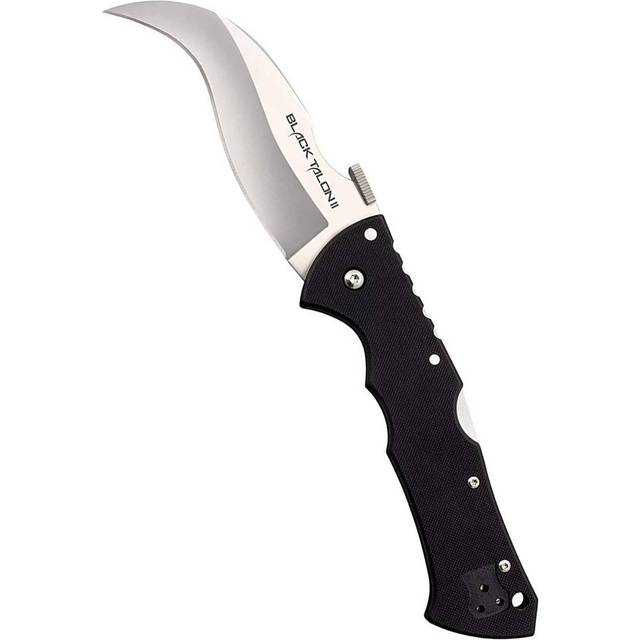 Cold Steel Black Talon II 4.0-Inch American S35VN Hawkbill Blade Folding Knife with Tri-Ad Lock
