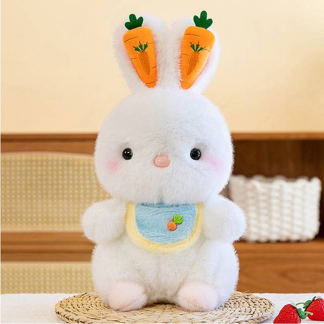 (30cm) Plush Toy Carrot Rabbit Plush Fabric With Pp Cotton Lightweight And Comfortable