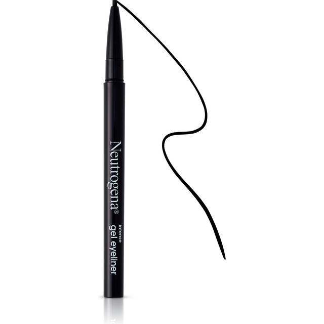Neutrogena Intense Gel Eyeliner with Antioxidant Vitamin E, Smudge- & Water-Resistant Eyeliner Makeup for Precision Application, Jet Black, 0.004 oz