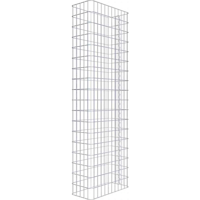 Gabionenzaun Länge 57 cm, Höhe 180 cm, Tiefe 27 cm, Maschenweite 5 x 10 cm