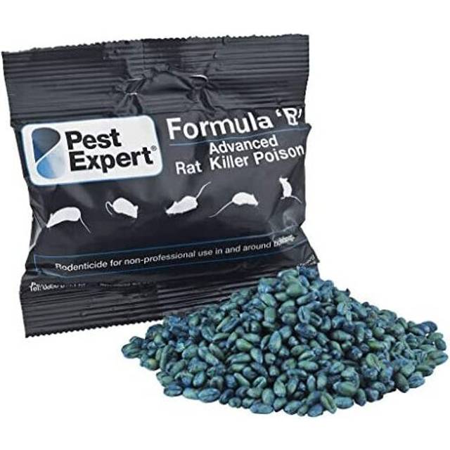 Pest Expert Formula B+ Advanced Rat Killer Poison 800g (8 x 100g) Strongest Single Feed Brodifacoum Fast Acting Control PRIME