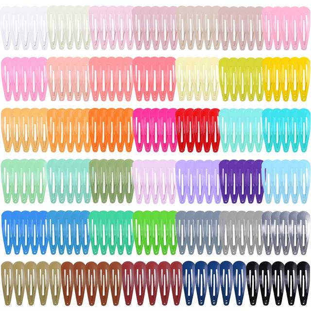 bilicaca 80pcs Random Candy-colored Kids&#39; Hair Bow Clips With Simple Freshness Style, Suitable For Ponytail And Baby Hair
