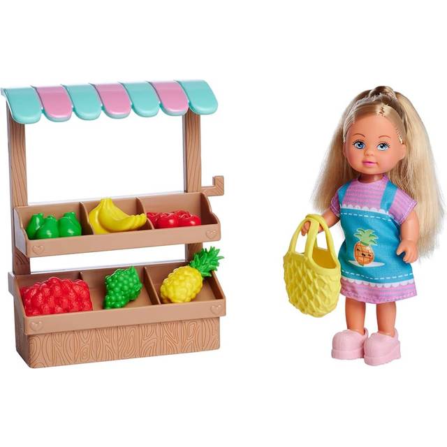 Evi Love Fruit Stand Play Set Fashion Doll Food Market Shopping
