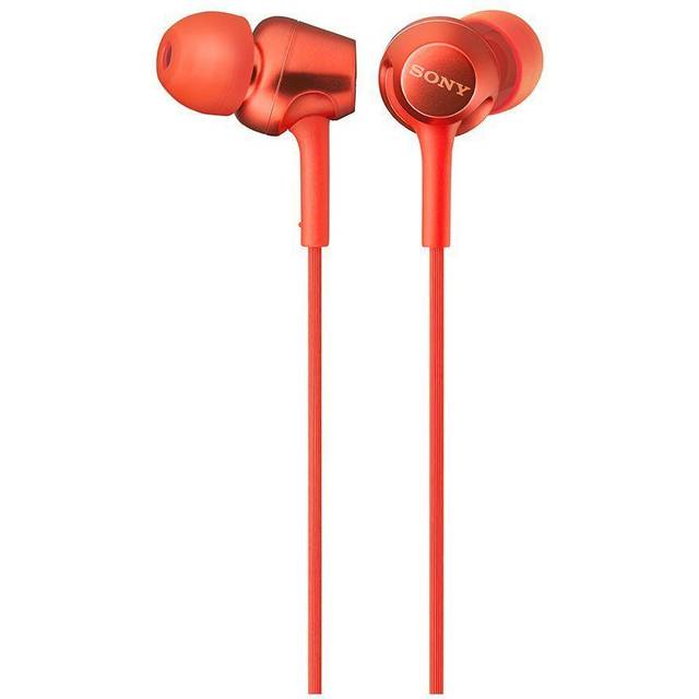 Sony earphones Canal type with remote control and red R MDR-EX255AP microphone, MDR-EX255AP röd