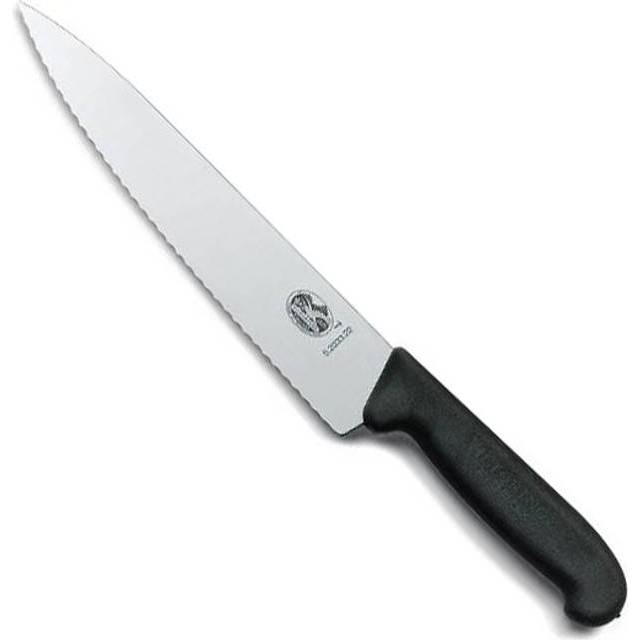 Victorinox Fibrox 22cm Chefs Knife Serrated Edge (5203322)