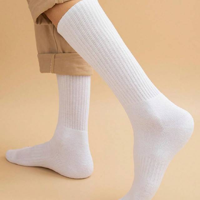 SHEIN 5 Pairs Of Summer Men&#39;s Socks Mid-Tube Socks White Socks Winter Tall Socks Black Socks Deodorant Sports Socks European American Size