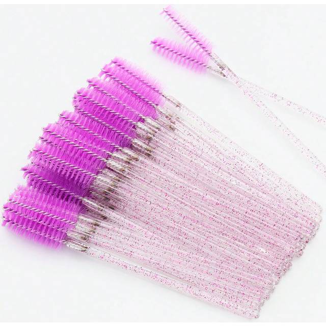 SHEIN 50-400pcs Mascara Disposable Micro Eyelash Comb Brush Spoolers Makeup Kit Lash Extension Brushes Mascara Applicator Wand Lash Eyebrow Brush Eyelash Br