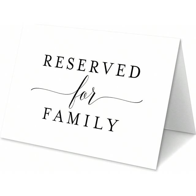 SHEIN 10pcs Wedding Reserved Place Cards For Family, Table Setting Cards For Engagement And Reception, Reserved Table Signs For Weddings, Parties, Restauran