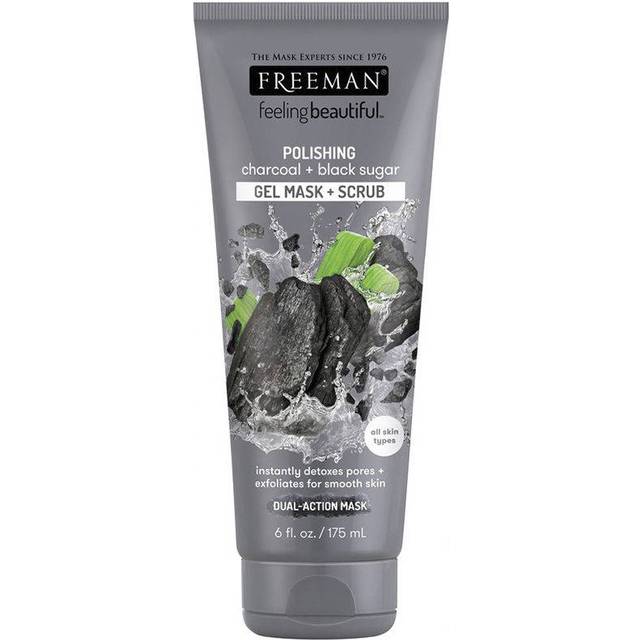 Freeman Polishing Charcoal Plus Black Sugar Gel Mask Plus Scrub - 6 oz Mask