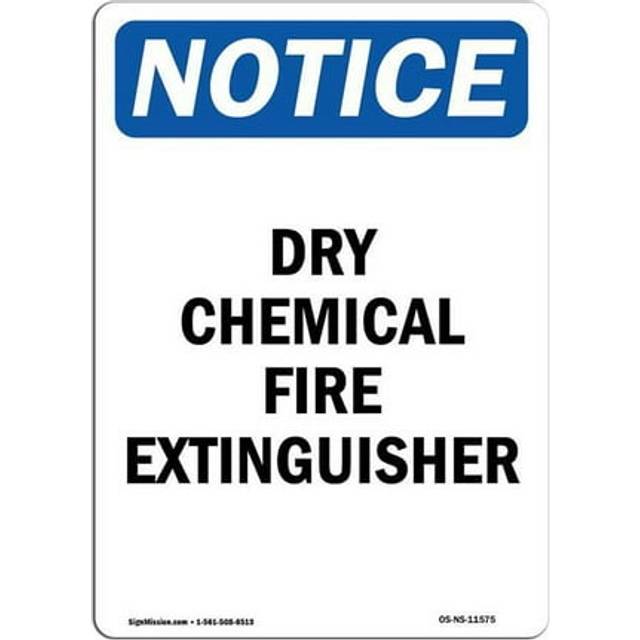SignMission OS-NS-A-1218-V-11575 12 x 18 in. OSHA Notice Sign - Dry Chemical Fire Extinguisher