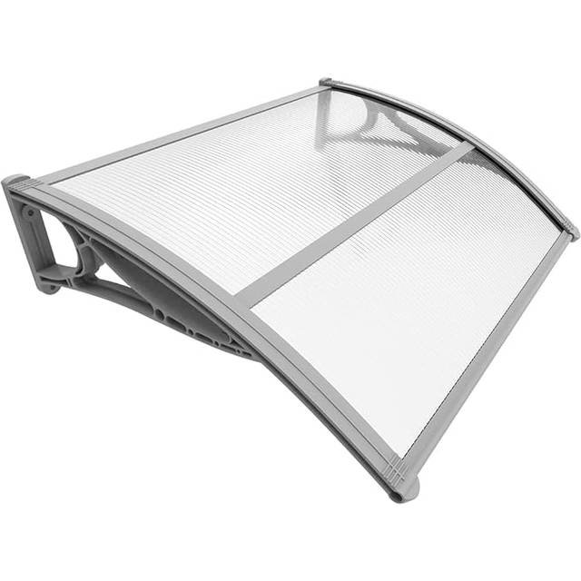 VOUNOT 100x80cm Front Door Canopy Porch Outdoor Awning, Patio Rain Shelter