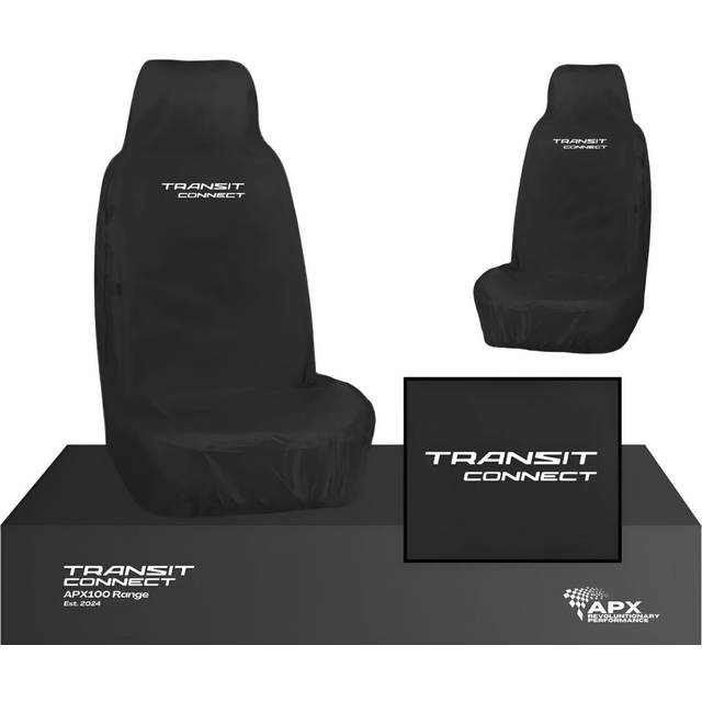 Ford transit connect front seat covers extra heavy duty & waterproof single blk