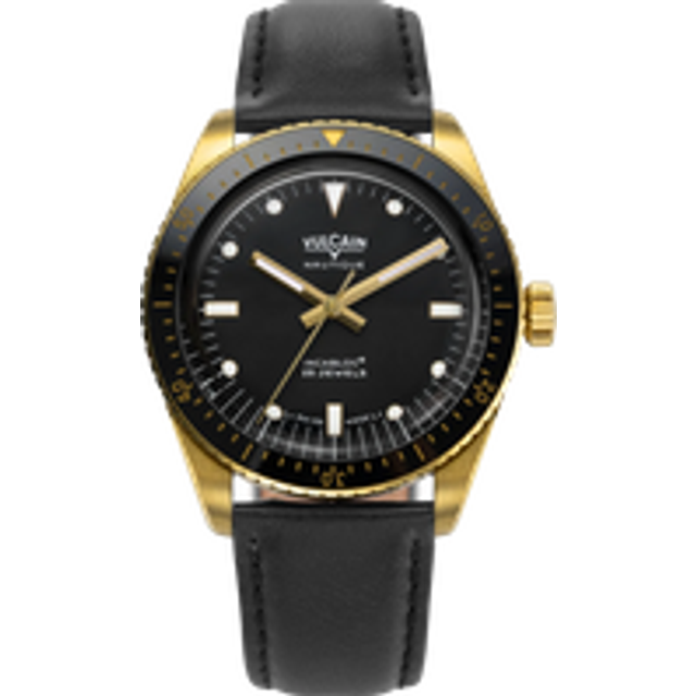 Vulcain Skindiver Nautique Gold Black Watch
