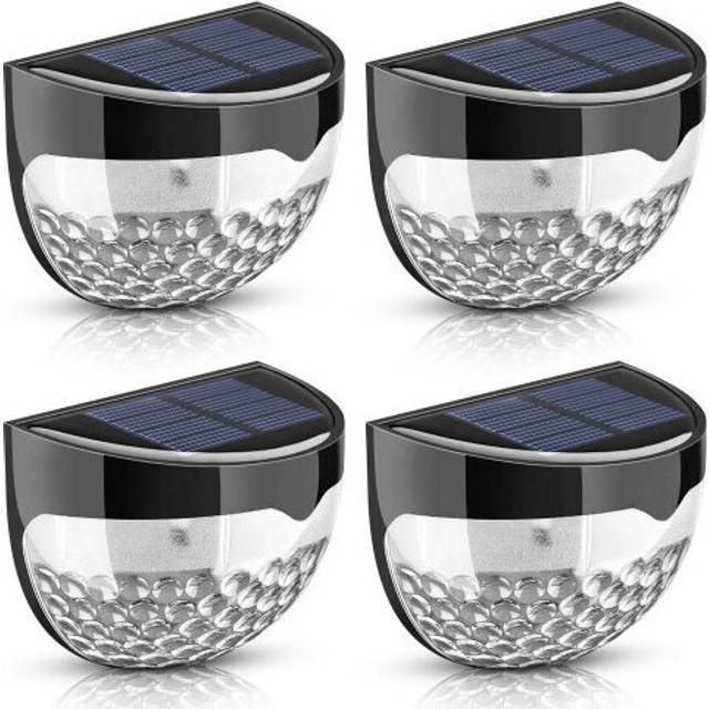 (4PCS) Solar Door Fence Wall Outdoor Garden Lights White Light