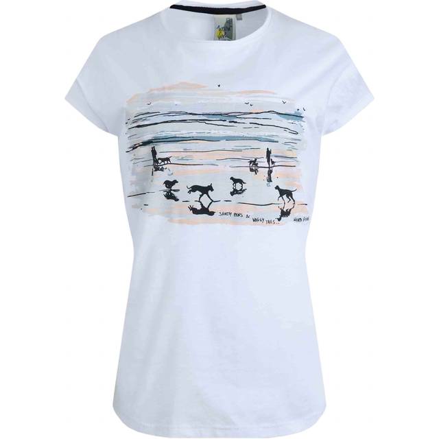 Women's Beach Strolls Graphic T-Shirt, White - 12