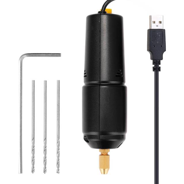 Z-U36 Mini Handheld Electric Drill USB Puncher 5V Power Small Grinding Tool for Jewelry Pearl Resin black