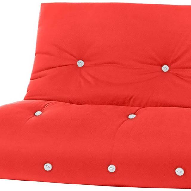 (RED   ) 3 Seater Fibre Filled Futon Mattress