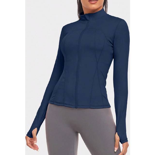VUTRU 1pc Women Sporty Jacket With Thumb Hole, Slim Fit For Running & Yoga, By VUTRU
