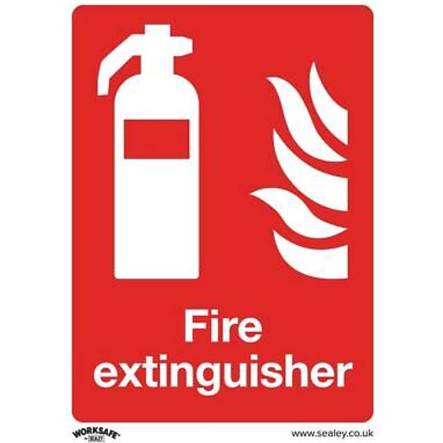 Worksafe Safety Sign - Fire Extinguisher - Self-adhesive-pack of 10