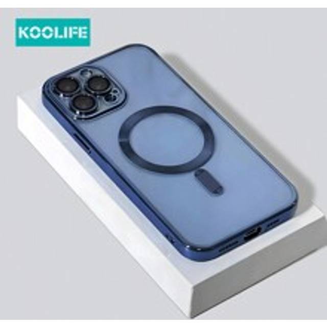 Apple 1st lyxigt stötsäkert telefonfodral med CD-mönster med kameralins, magnetisk laddning, kompatibel med IPhone 16/16 Pro/16 Plus/16 Pro Max, IPhon - marinblå (Multi-size)