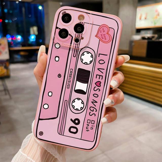 SHEIN 1pc Graffiti Tape Pattern Phone Case Compatible With Apple, /Galaxy, Infinix, Redmi, OPPO, VIVO, Realme