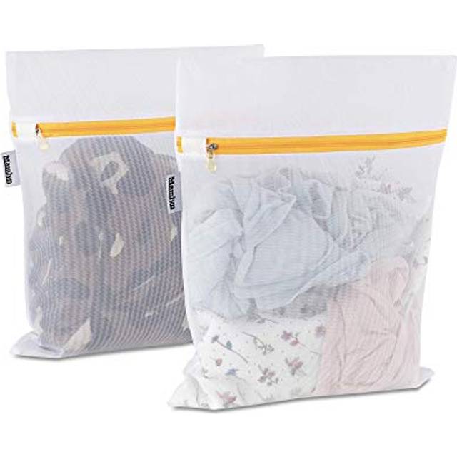 Mamlyn Mesh Laundry Bag for Delicates  Wash Bag for Underwear and Lingerie  Makeup Organizer Bag (2 Small)
