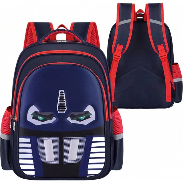 SHEIN Boys Backpack, Anime Cartoon Student Schoolbag, Lightweight Children&#39;s Backpack, Multifunctional Outdoor Travel Backpack, Birthday Gift, Suitable For